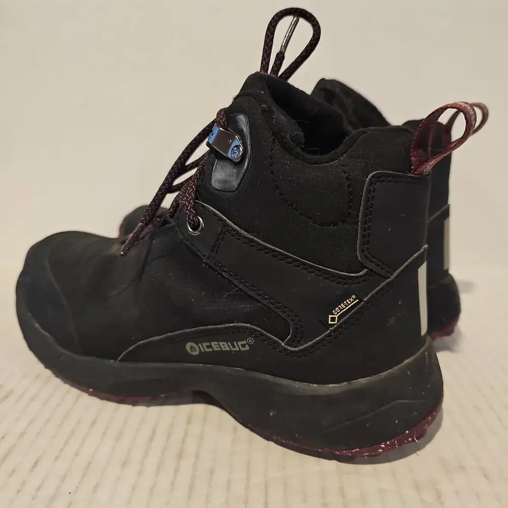 Icebug Pace3 W bugrip GTX Womens 7.5 Black Studded Winter Boots